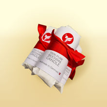 Load image into Gallery viewer, Set of 3 No.1 beeswax candles wrapped
