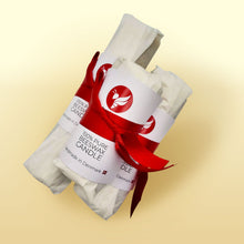 Load image into Gallery viewer, Set of 3 No.1, 2, 3 beeswax candles wrapped