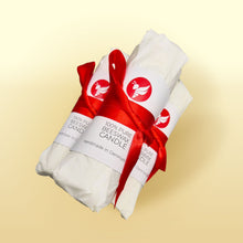 Load image into Gallery viewer, Set of 3 No.2 beeswax candles wrapped